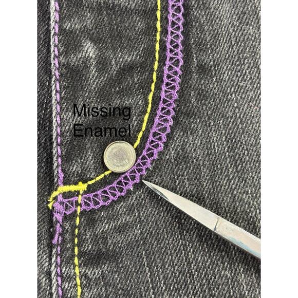 Vintage COOGI Jeans Mens Size 42x35 Embroidered Y2K Demon Wide Leg Baggy Pants - Picture 9 of 16